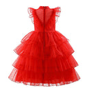Beetlejuice 2024 Movie Lydia Deetz Kids Children Red Wedding Dress Cosplay Costume