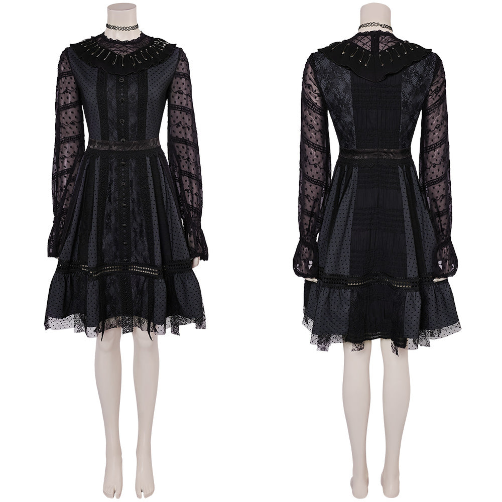 Beetlejuice 2 Lydia Deetz Musical Black Dress Carnival Halloween Cosplay Costume Beetlejuice 2 Lydia Deetz Musical Black Dress Carnival Halloween Cosplay Costume