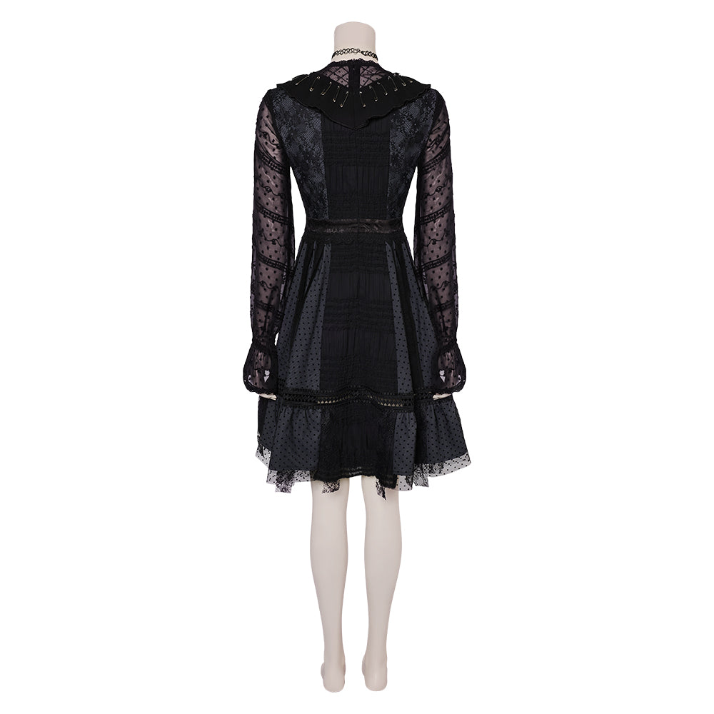 Beetlejuice 2 Lydia Deetz Musical Black Dress Carnival Halloween Cosplay Costume