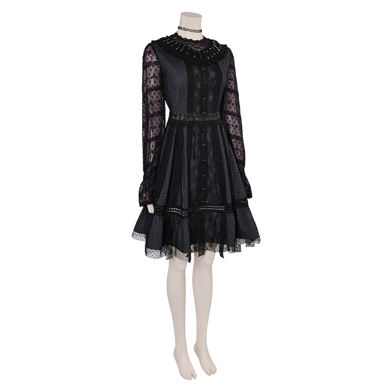 Beetlejuice 2 Lydia Deetz Musical Black Dress Carnival Halloween Cosplay Costume