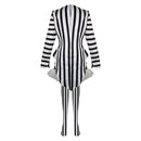Beetlejuice 2024 Movie Lydia Deetz Women Black White Stripe Dress Party Carnival Halloween Cosplay Costume