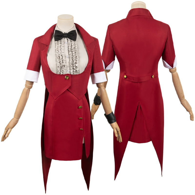 Beetlejuice 2024 Movie Women Red Suit Party Carnival Halloween Cosplay Costume