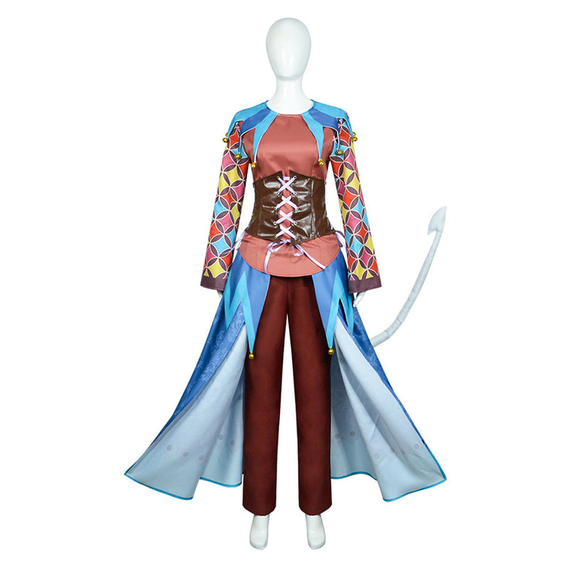 BG3 Alfira Women Blue Outfit Carnival Halloween Cosplay Costume