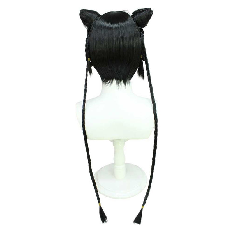 Black Butler Anime Ran-Mao Cosplay Wig Heat Resistant Synthetic Hair Carnival Halloween Party Prop