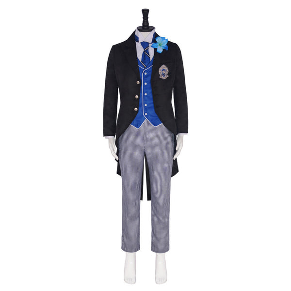 Black Butler Season 4: Public School Arc Anime Lawrence Bluewer Black Outfit Cosplay Costume