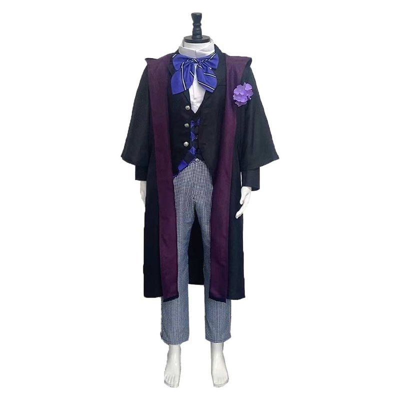 Black Butler Season 4: Public School Arc Anime Willie Gault Black Outfit Party Carnival Halloween Cosplay Costume