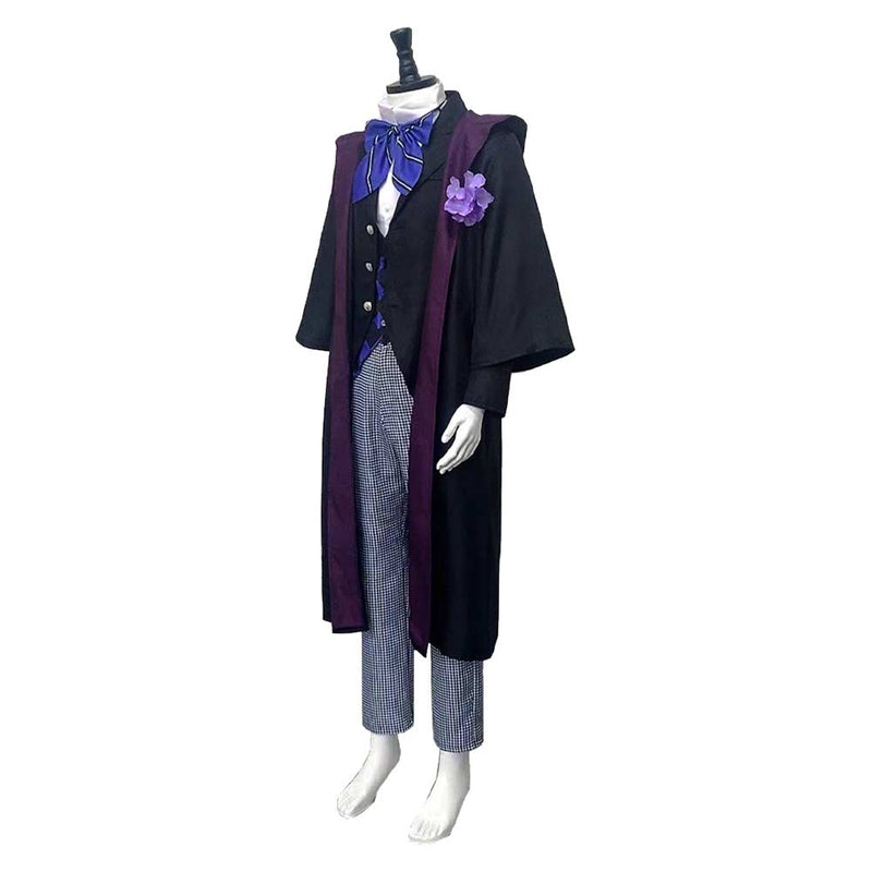 Black Butler Season 4: Public School Arc Anime Willie Gault Black Outfit Party Carnival Halloween Cosplay Costume