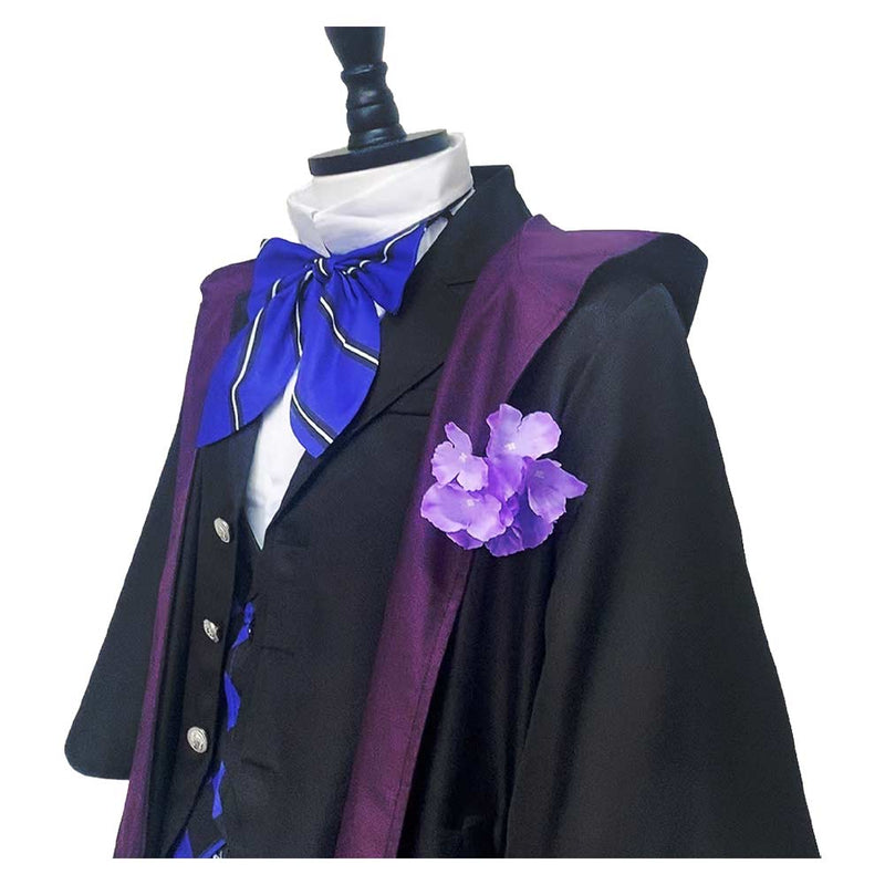 Black Butler Season 4: Public School Arc Anime Willie Gault Black Outfit Party Carnival Halloween Cosplay Costume