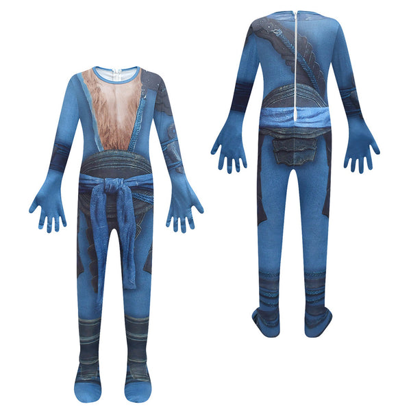 Black Myth: Wukong Wukong Kids Children Blue Jumpsuit Party Carnival Halloween Cosplay Costume