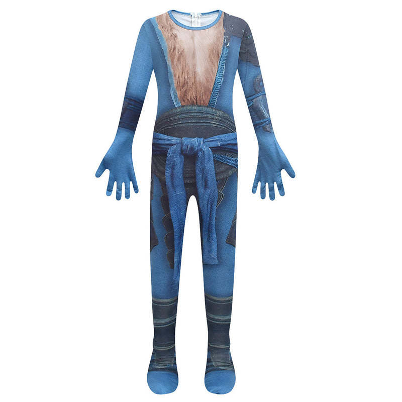 Black Myth: Wukong Wukong Kids Children Blue Jumpsuit Party Carnival Halloween Cosplay Costume