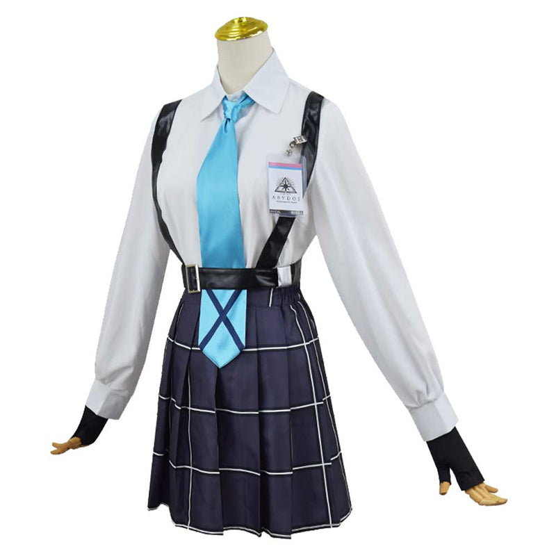 Blue Archive The Animation Anime Takanashi Hoshino Women Blue Uniform Dress Cosplay Costume