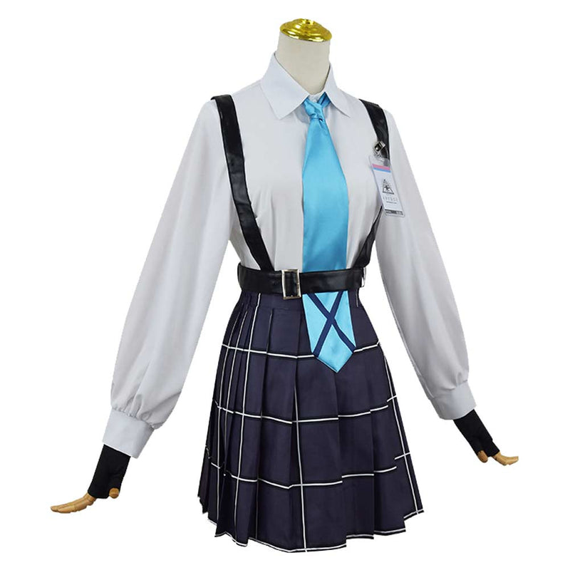 Blue Archive The Animation Anime Takanashi Hoshino Women Blue Uniform Dress Cosplay Costume