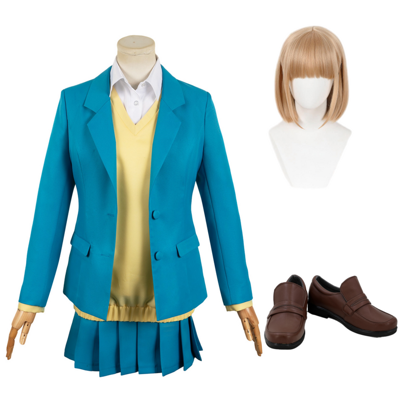 Blue Box Anime Kano Chinatsu Women Blue Uniform Dress Party Carnival Halloween Cosplay Costume