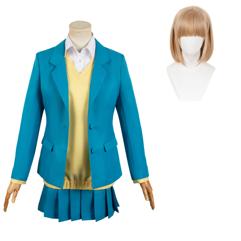 Blue Box Anime Kano Chinatsu Women Blue Uniform Dress Party Carnival Halloween Cosplay Costume