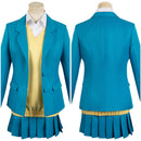 Blue Box Anime Kano Chinatsu Women Blue Uniform Dress Party Carnival Halloween Cosplay Costume