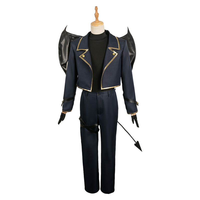 Blue Lock Anime Mikage Reo Dark Blue Devil Outfit Party Carnival Halloween Cosplay Costume