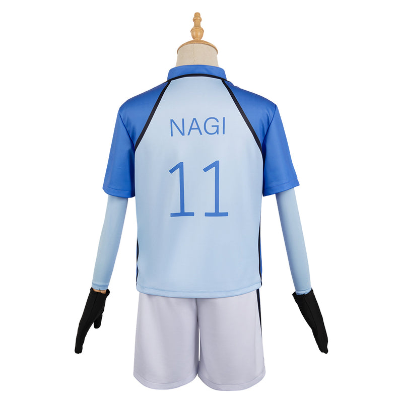 Blue Lock Anime Nagi Seishiro Blue Team Uniform Party Carnival Halloween Cosplay Costume