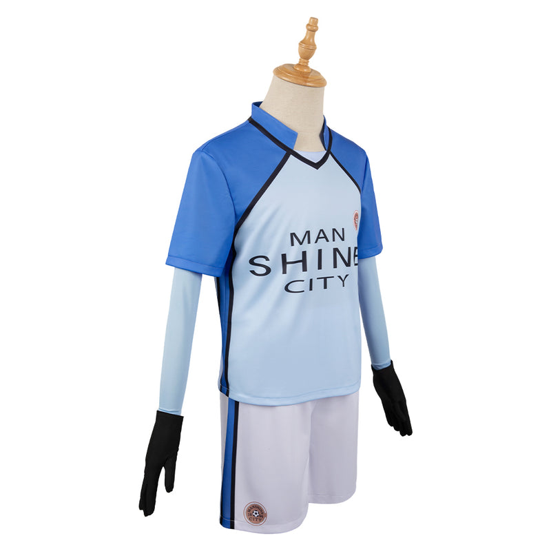 Blue Lock Anime Nagi Seishiro Blue Team Uniform Party Carnival Halloween Cosplay Costume