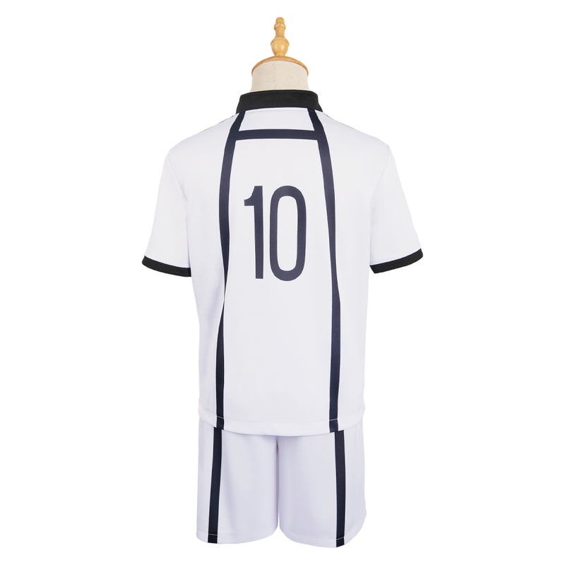 Blue Lock Anime Reo Mikage White Team Uniform Party Carnival Halloween Cosplay Costume