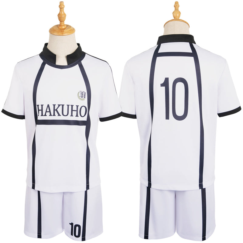 Blue Lock Anime Reo Mikage White Team Uniform Party Carnival Halloween Cosplay Costume