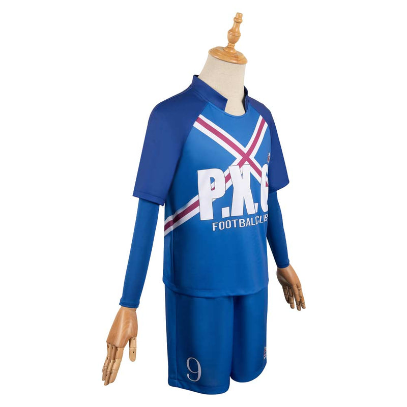 Blue Lock Anime Rin Itoshi Blue Team Uniform Party Carnival Halloween Cosplay Costume