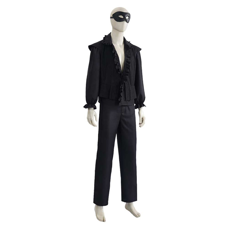 Season 4 Benedict Masquerade Black Shirt Pants Set Outfit Men Halloween  Carnival Party Cosplay Costume