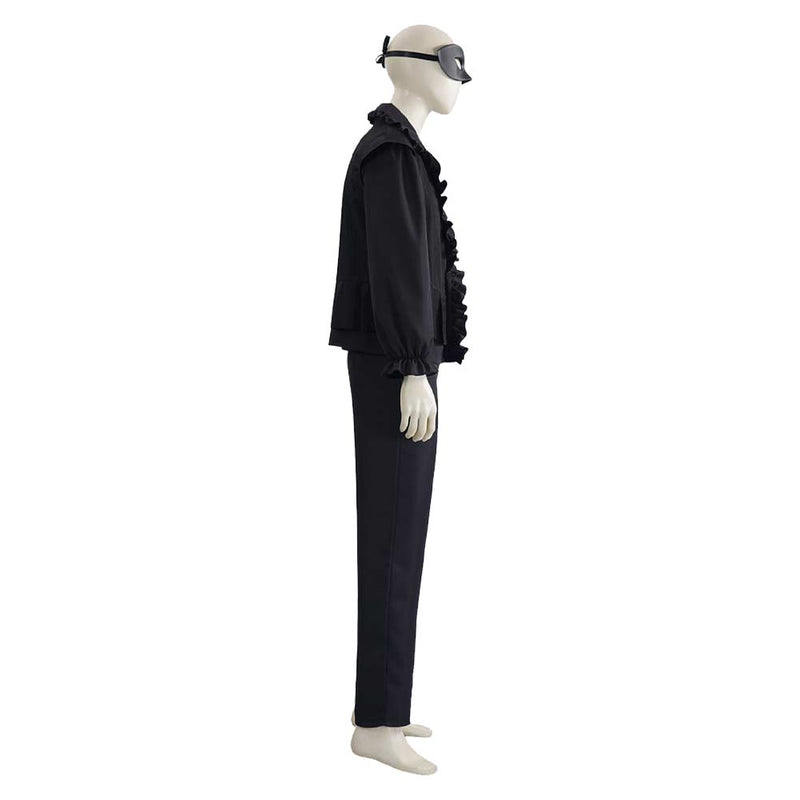 Bridgerton Season 4 Benedict Bridgerton Masquerade Black Shirt Pants Set  Outfit Men Halloween Carnival Party Cosplay Costume