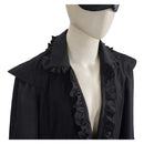 Bridgerton Season 4 Benedict Bridgerton Masquerade Black Shirt Pants Set Outfit Men Halloween Carnival Party Cosplay Costume