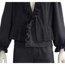 Bridgerton Season 4 Benedict Bridgerton Masquerade Black Shirt Pants Set Outfit Men Halloween Carnival Party Cosplay Costume