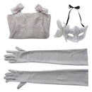Bridgerton Season 4 Sophie Beckett Masquerade White Gown Set Outfit Women Halloween Carnival Party Cosplay Costume
