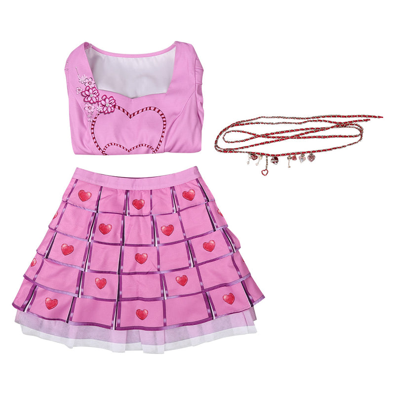 Bridget Women Pink Dress Outfit Party Carnival Halloween Cosplay Costume Bridget Women Pink Dress Outfit Party Carnival Halloween Cosplay Costume