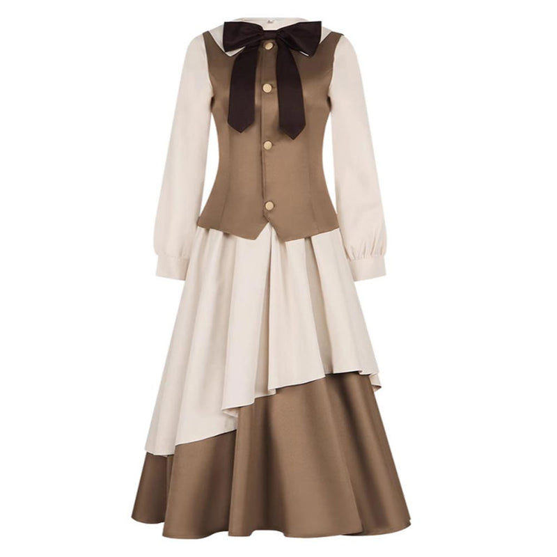 Cardcaptor Sakura Tomoyo Daidouji Women Brown Dress Carnival Halloween Cosplay Costume