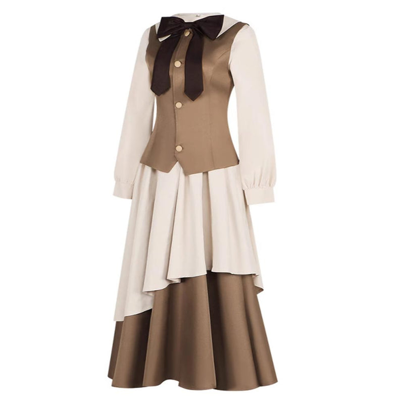 Cardcaptor Sakura Tomoyo Daidouji Women Brown Dress Carnival Halloween Cosplay Costume