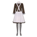 Charlie and the Chocolate Factory Movie Oompa Loompa Women Brown Outfit Cosplay Costume