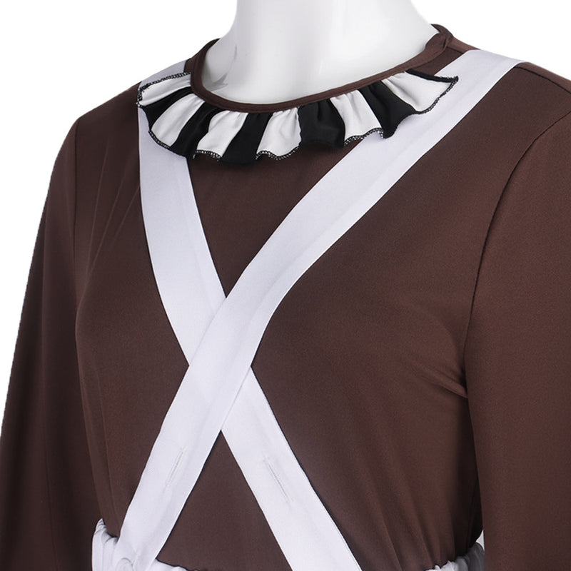 Charlie and the Chocolate Factory The Oompa Loompas Overall Dress Set  Outfits Halloween Carnival Party Cosplay Costume