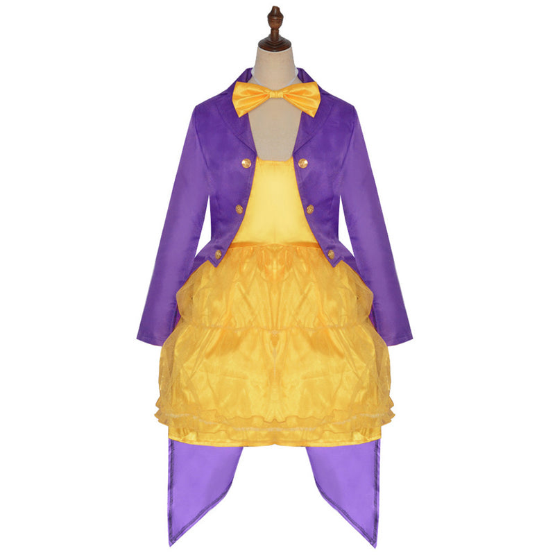 Charlie and the Chocolate Factory Willy Wonka Women Purple Dress Outfits Cosplay Costume
