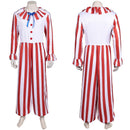 Clown in a Cornfield Flando Red Jumpsuit Carnival Halloween Cosplay Costume