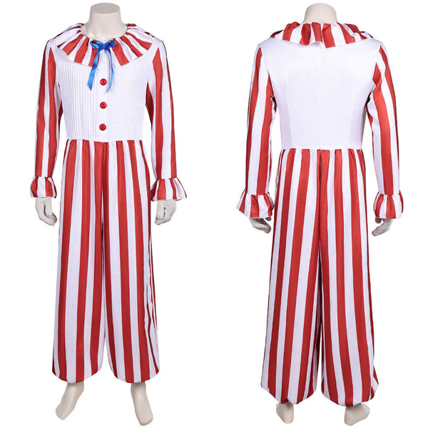 Clown in a Cornfield Flando Red Jumpsuit Carnival Halloween Cosplay Costume