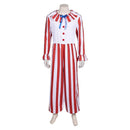 Clown in a Cornfield Flando Red Jumpsuit Carnival Halloween Cosplay Costume