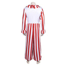 Clown in a Cornfield Flando Red Jumpsuit Carnival Halloween Cosplay Costume