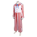 Clown in a Cornfield Flando Red Jumpsuit Carnival Halloween Cosplay Costume