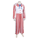 Clown in a Cornfield Flando Red Jumpsuit Carnival Halloween Cosplay Costume
