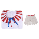 Clown in a Cornfield Flando Red Jumpsuit Carnival Halloween Cosplay Costume