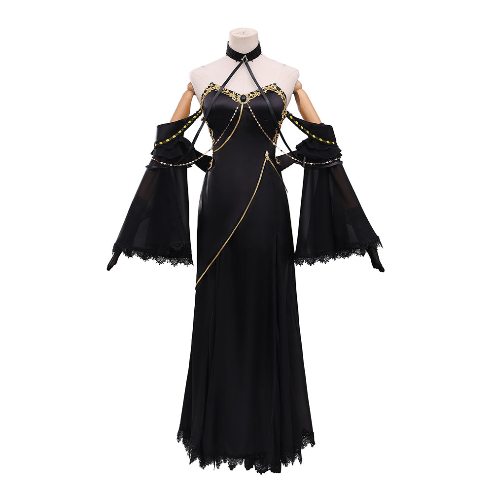 Code Geass C.C Black Gown Outfit Women Halloween Carnival Party Cosplay Costume