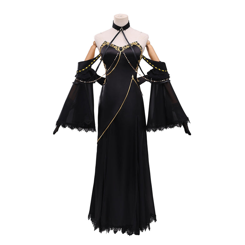 Code Geass C.C Black Gown Outfit Women Halloween Carnival Party Cosplay Costume