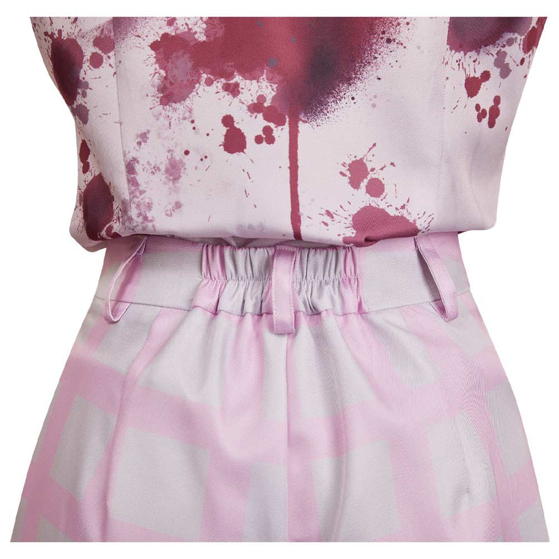 Companion (2025) Iris Women Pink Bloody Outfit Carnival Halloween Cosplay Costume