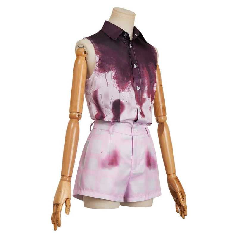 Companion (2025) Iris Women Pink Bloody Outfit Carnival Halloween Cosplay Costume