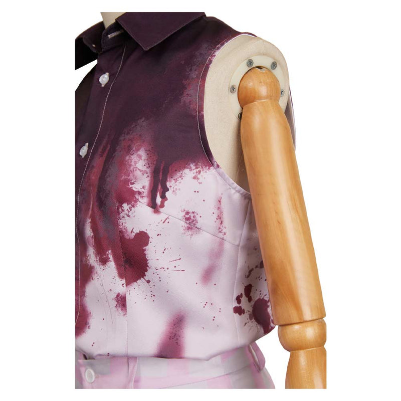 Companion (2025) Iris Women Pink Bloody Outfit Carnival Halloween Cosplay Costume