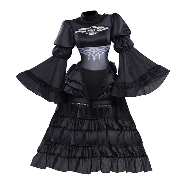 black wedding dress halloween costume Cosplay 2B NieR Automata Women Carnival Party Outfit Made with high Shape:Short Oval Olivia Rodrigo Wears Y2K v neck maxi dress