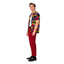 Cosplay Costume Ace Ventura Ace Ventura Jr Pet Detective Shirt Pants Set Red Men Halloween Carnival Party Outfits